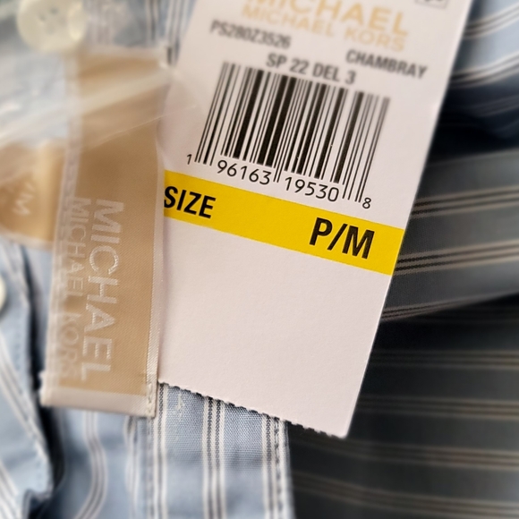 Michael Kors Belted Poplin Button-up Shirt Dress - Picture 12 of 12